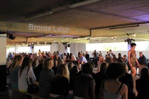 Car park fashion show in progress